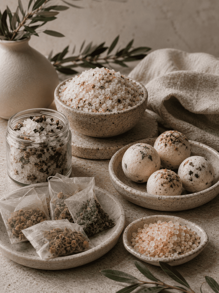 Bath Bubbles, Teas, Truffles & Salts